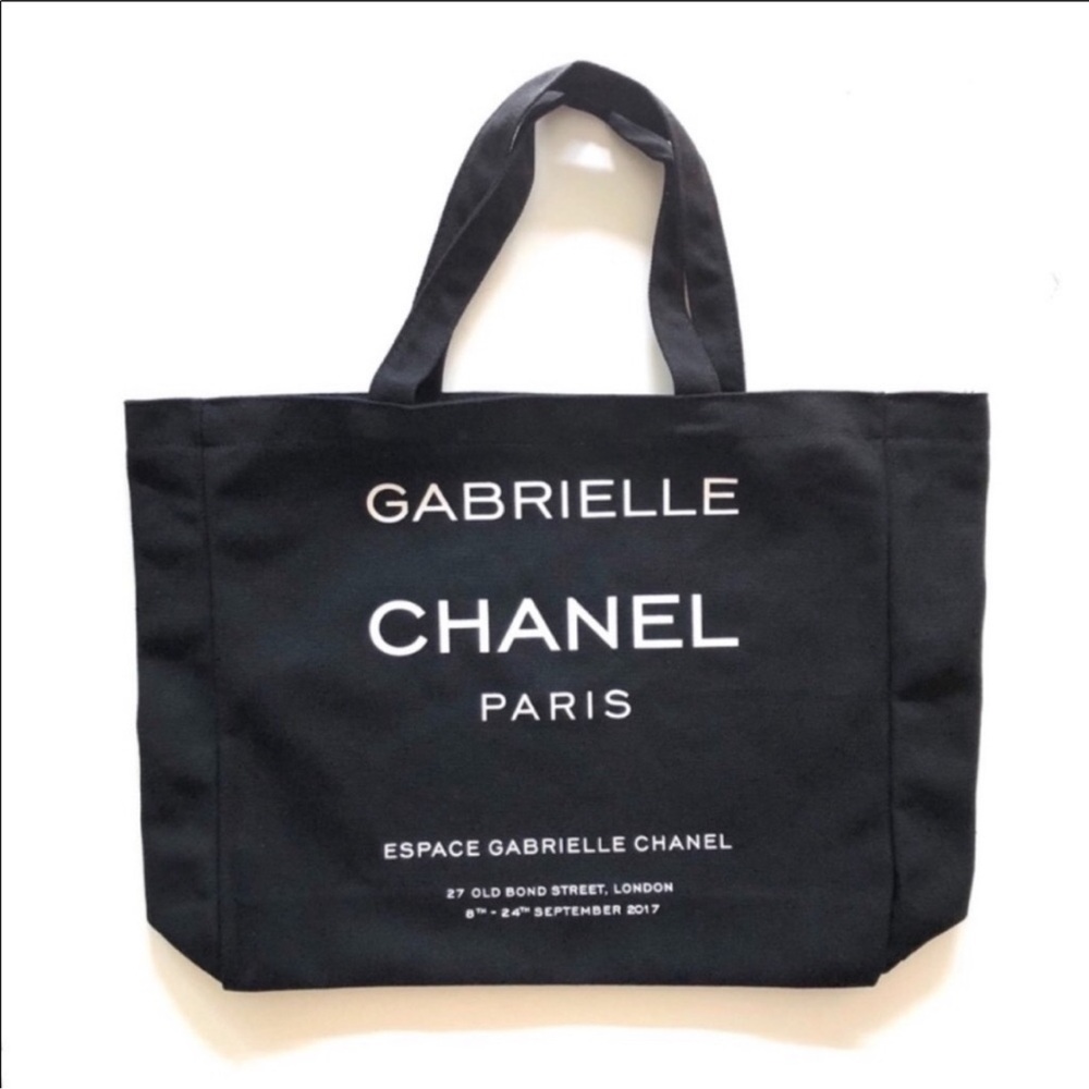 Gabrielle Chanel Black Canvas Shopper